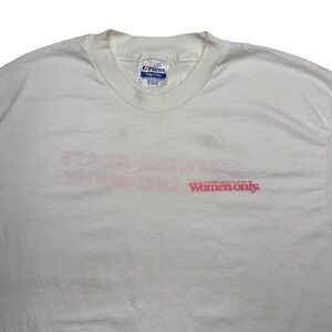 Vintage 80s Women Only private health club spa shirt